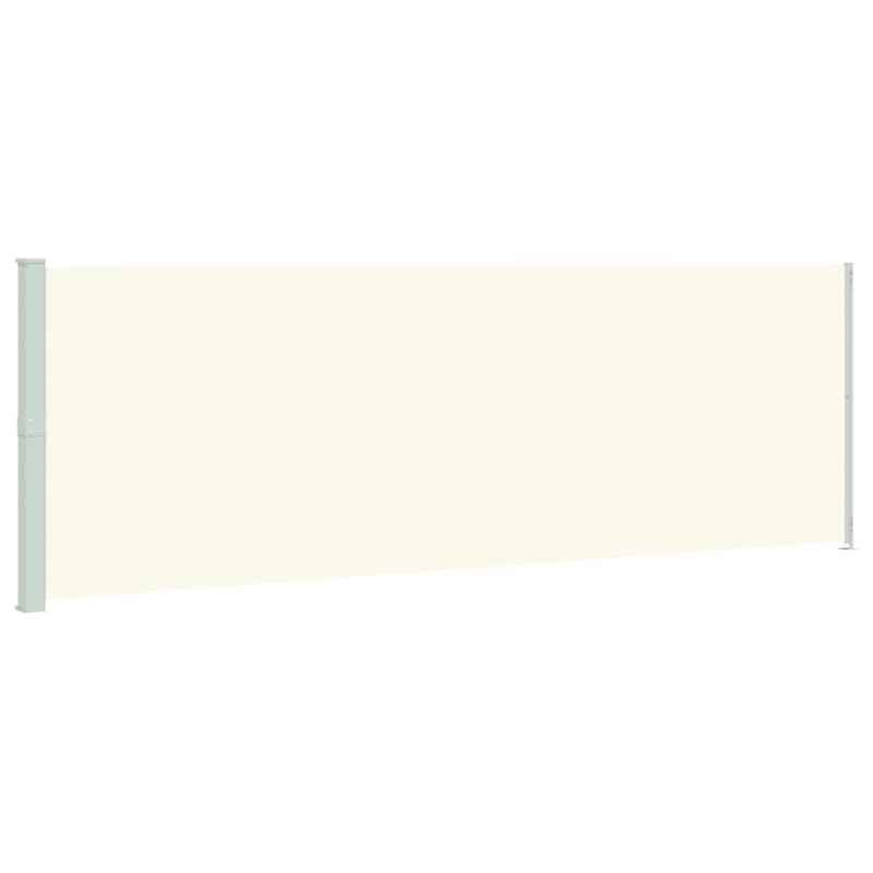 vidaXL Side Awning with Powder-coated Steel and PU Coating in Cream