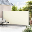 vidaXL Side Awning with Powder-coated Steel and PU Coating in Cream