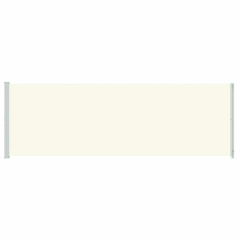 vidaXL Side Awning with Powder-coated Steel and PU Coating in Cream