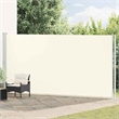 vidaXL Side Awning with Powder-coated Steel and PU Coating in Cream
