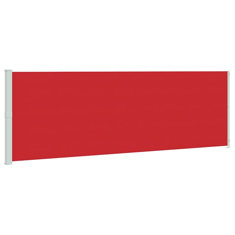 vidaXL Side Awning with Powder-coated Steel and PU Coating in Red