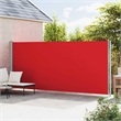 vidaXL Side Awning with Powder-coated Steel and PU Coating in Red