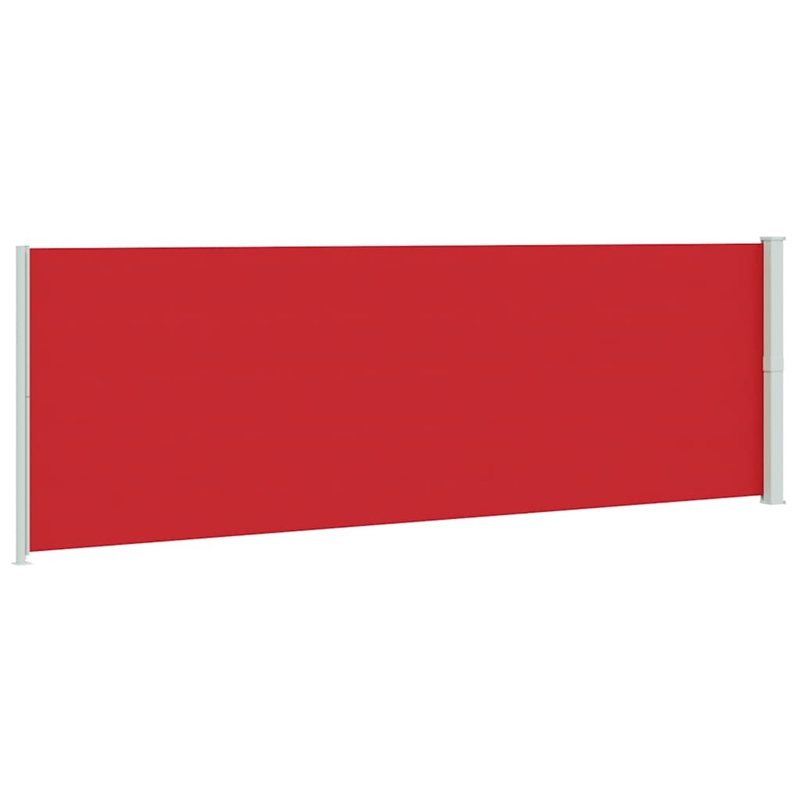 vidaXL Side Awning with Powder-coated Steel and PU Coating in Red