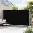 vidaXL Side Awning with Powder-coated Steel and PU coating in Black