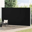 vidaXL Side Awning with Powder-coated Steel and PU coating in Black