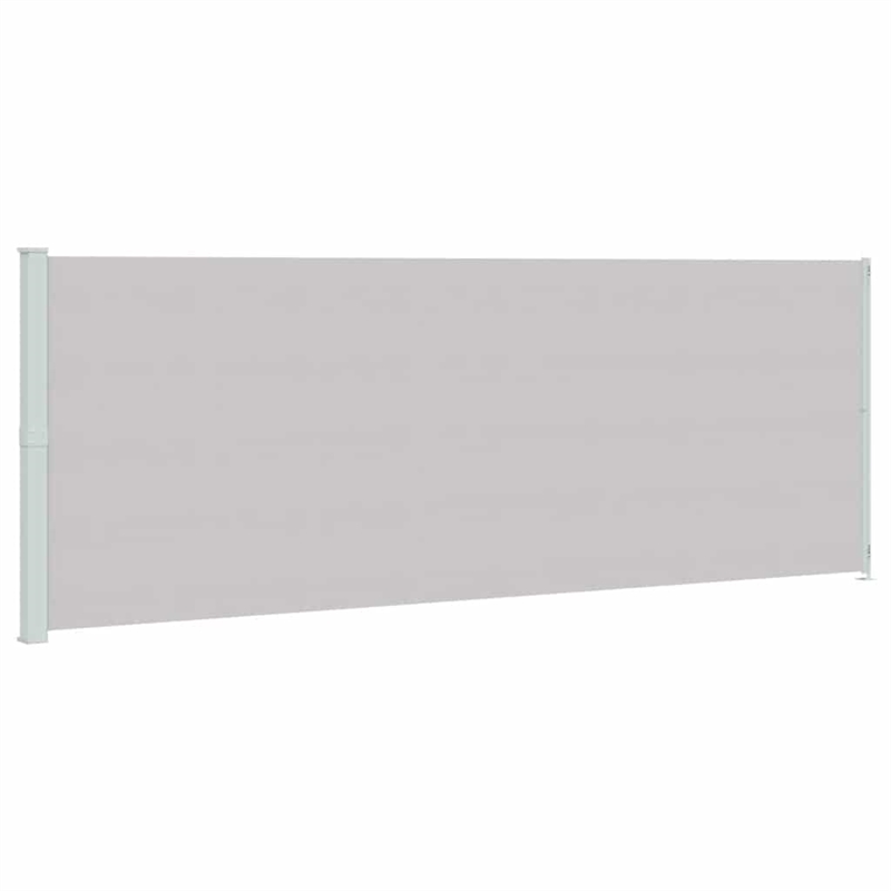 vidaXL Side Awning with Powder-coated Steel and PU Coating in Grey