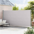 vidaXL Side Awning with Powder-coated Steel and PU Coating in Grey