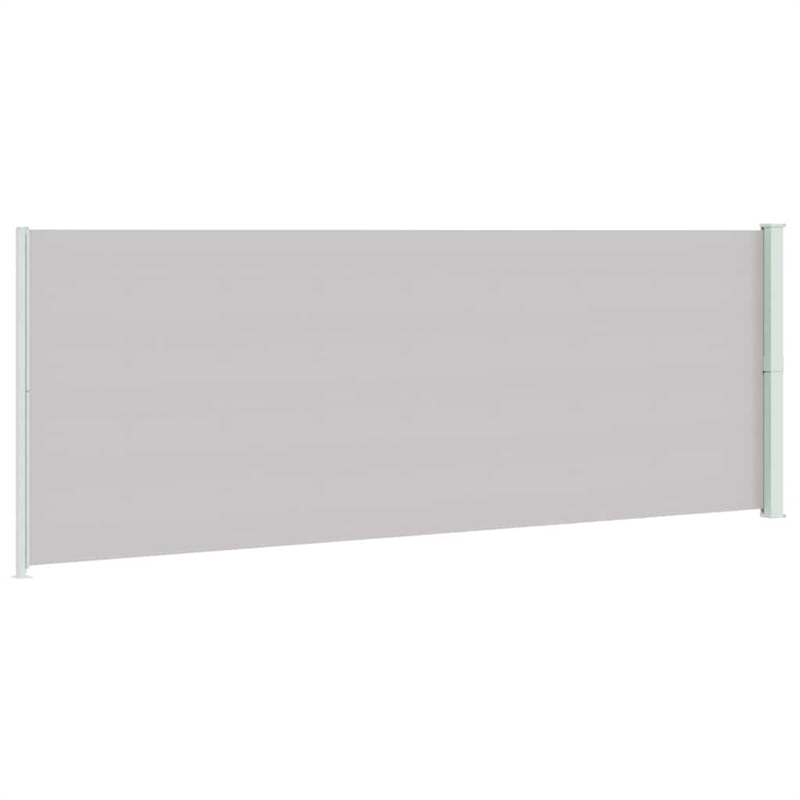 vidaXL Side Awning with Powder-coated Steel and PU Coating in Grey
