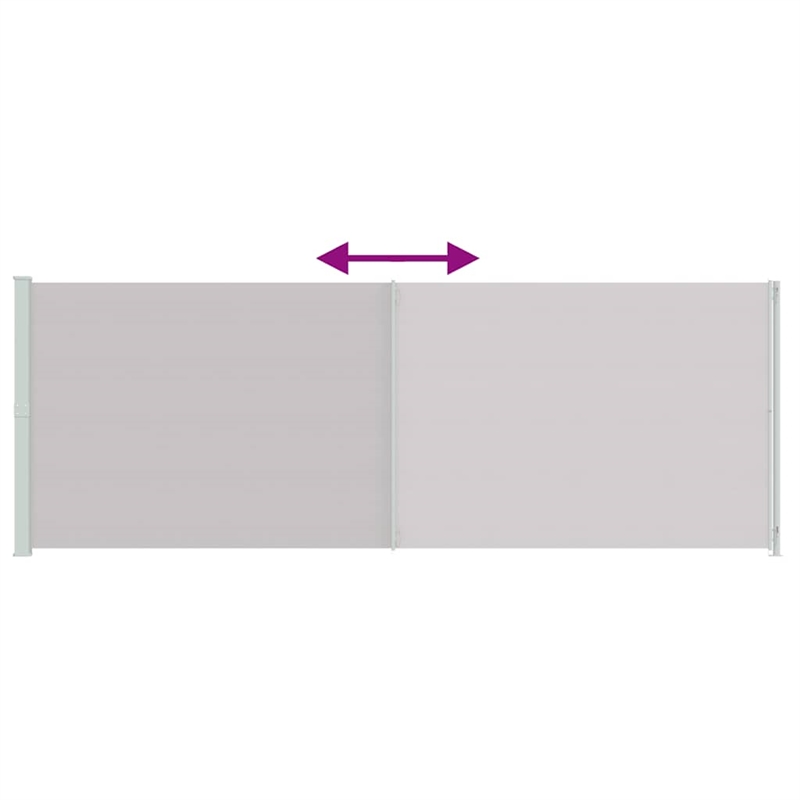 vidaXL Side Awning with Powder-coated Steel and PU Coating in Grey
