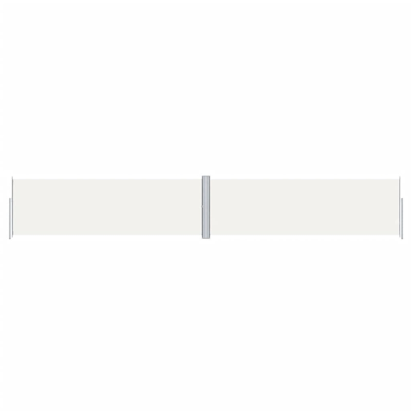 vidaXL Large Retractable Side Awning with PU Coating in Cream