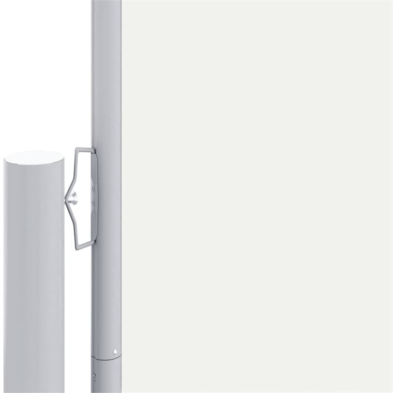 vidaXL Large Retractable Side Awning with PU Coating in Cream