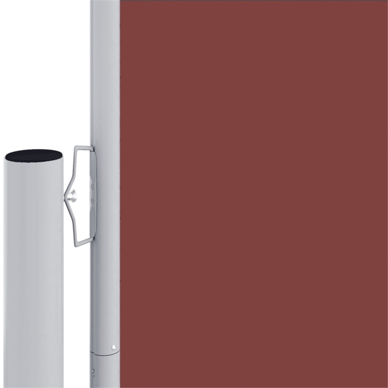 vidaXL Large Retractable Side Awning with PU Coating in Brown