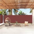 vidaXL Large Retractable Side Awning with PU Coating in Brown