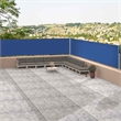 vidaXL 46.1 x 472.4 in Retractable Side Awning in Blue