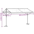 vidaXL Free Standing Awning in Blue and White