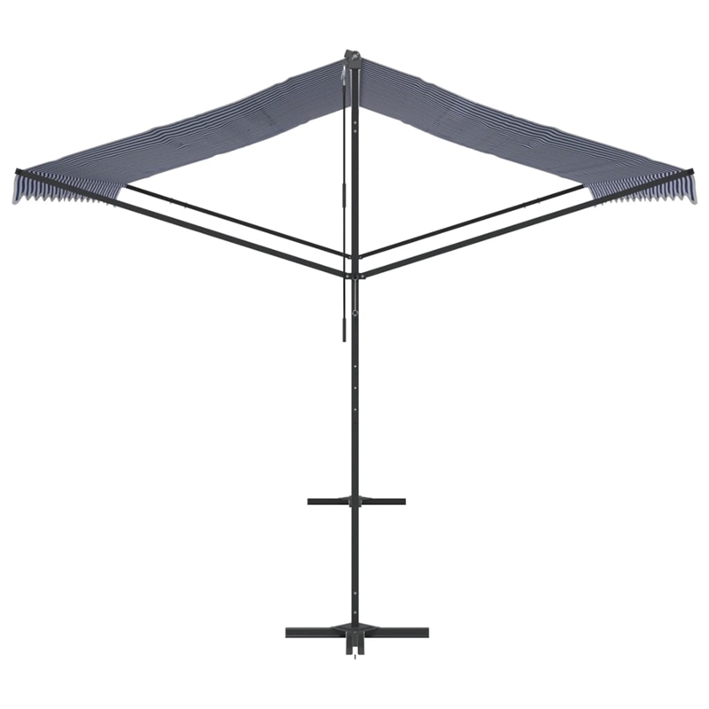 vidaXL Free Standing Awning in Blue and White