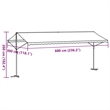 vidaXL Free Standing Awning with PU Coating in Blue and White