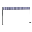 vidaXL Free Standing Awning with PU Coating in Blue and White