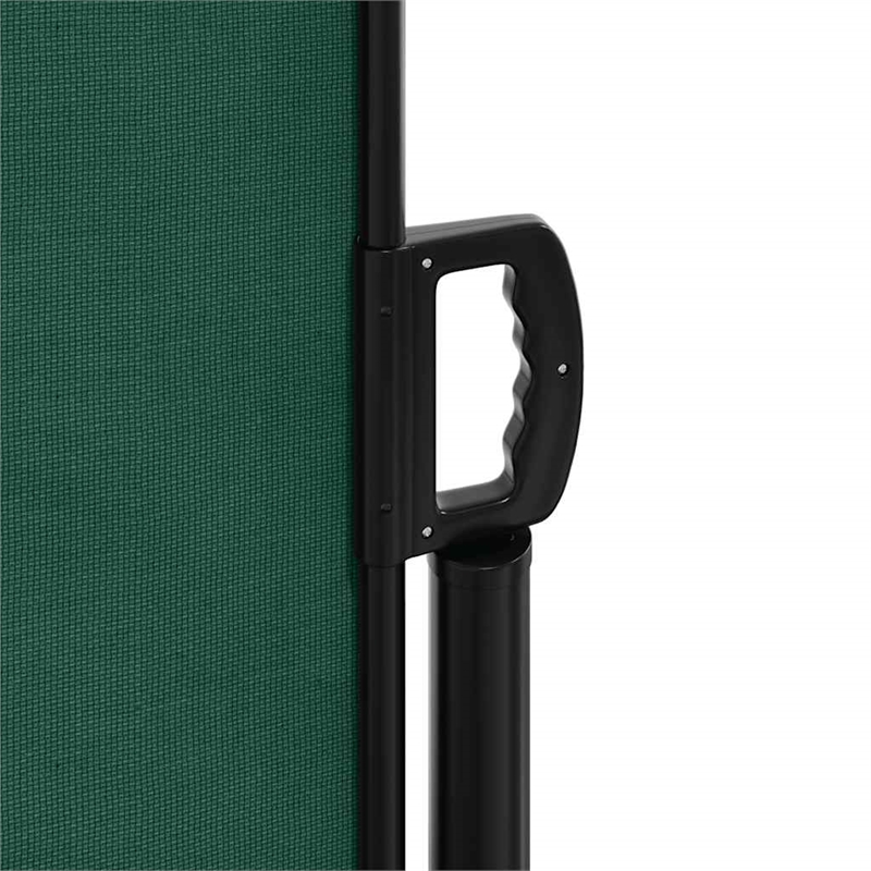 vidaXL Retractable Side Awning with PU Coating in Dark Green