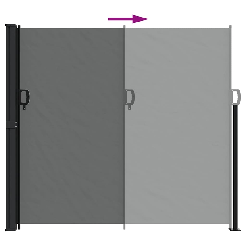 vidaXL Retractable Side Awning in Anthracite