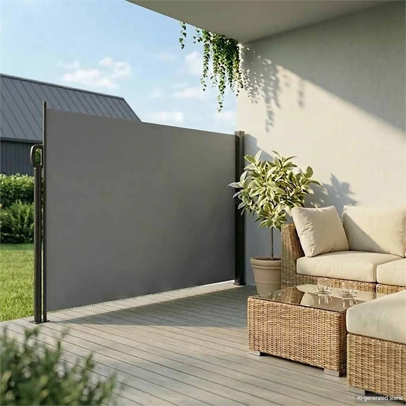 vidaXL Retractable Side Awning in Anthracite