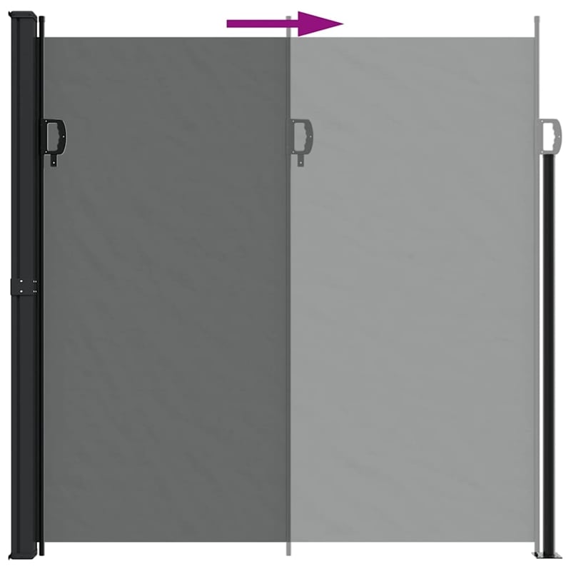 vidaXL Retractable Side Awning in Anthracite