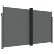 vidaXL Polyester Fabric and Steel Frame Retractable Side Awning Anthracite