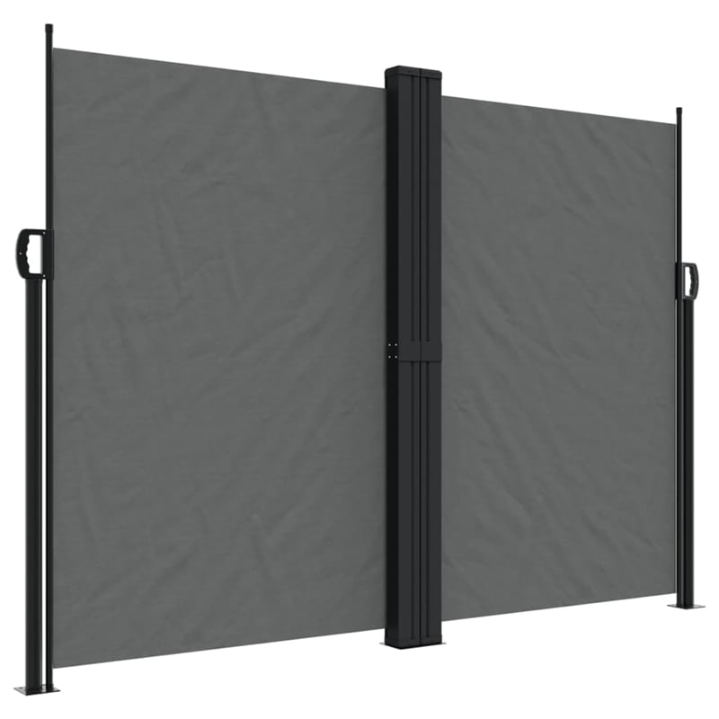 vidaXL Retractable Side Awning with PU Coating in Anthracite