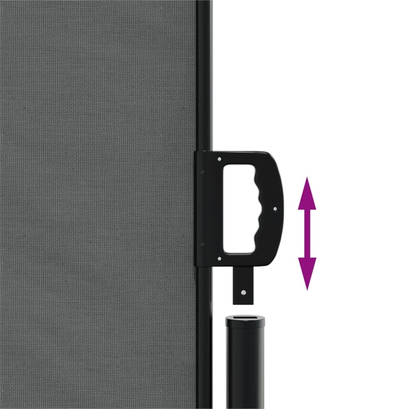 vidaXL Retractable Side Awning with PU Coating in Anthracite