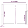 vidaXL 63 x 197 in Retractable Side Awning with PU Coating in Brown
