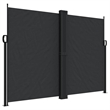 vidaXL Retractable Side Awning with PU Coating in Black