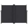vidaXL Retractable Side Awning with PU Coating in Black