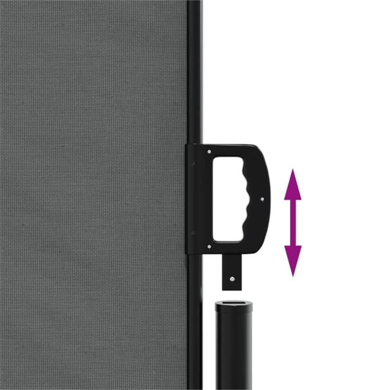 vidaXL Retractable Side Awning with PU Coating in Anthracite