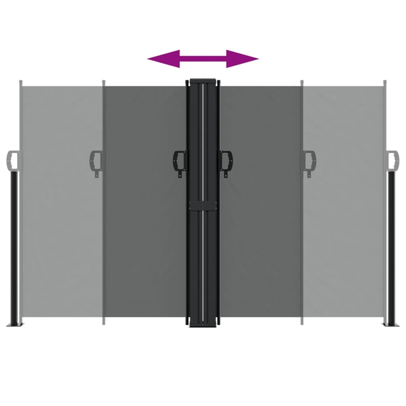 vidaXL Retractable Side Awning in Anthracite