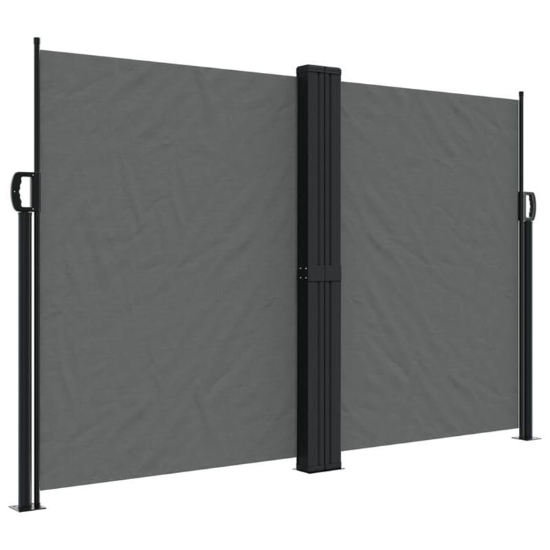 vidaXL Retractable Side Awning with PU Coating in Anthracite