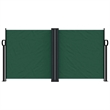 vidaXL Retractable Side Awning with PU Coating in Dark Green