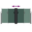 vidaXL Retractable Side Awning with PU Coating in Dark Green