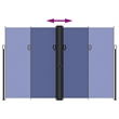 vidaXL 86.6 x 393.7 in Retractable Side Awning in Blue