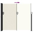 vidaXL Retractable Side Awning in Cream