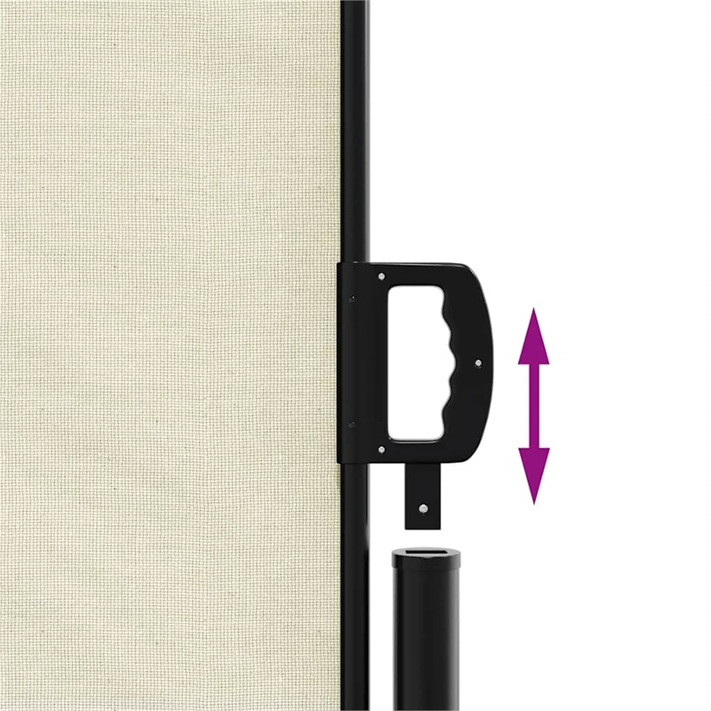 vidaXL Retractable Side Awning in Cream