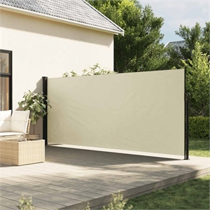 vidaXL Retractable Side Awning in Cream