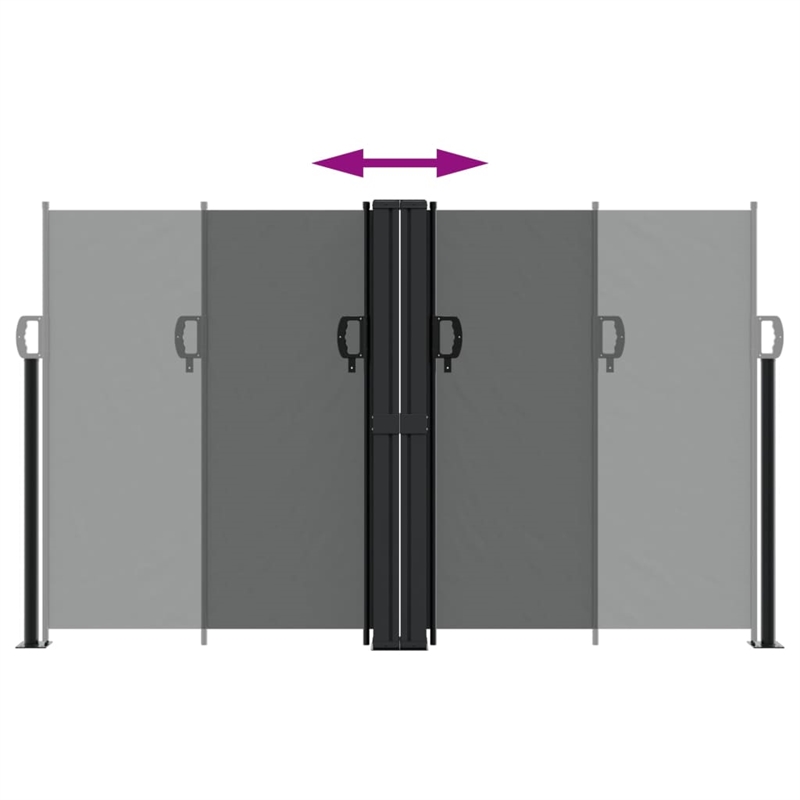 vidaXL Retractable Side Awning in Anthracite
