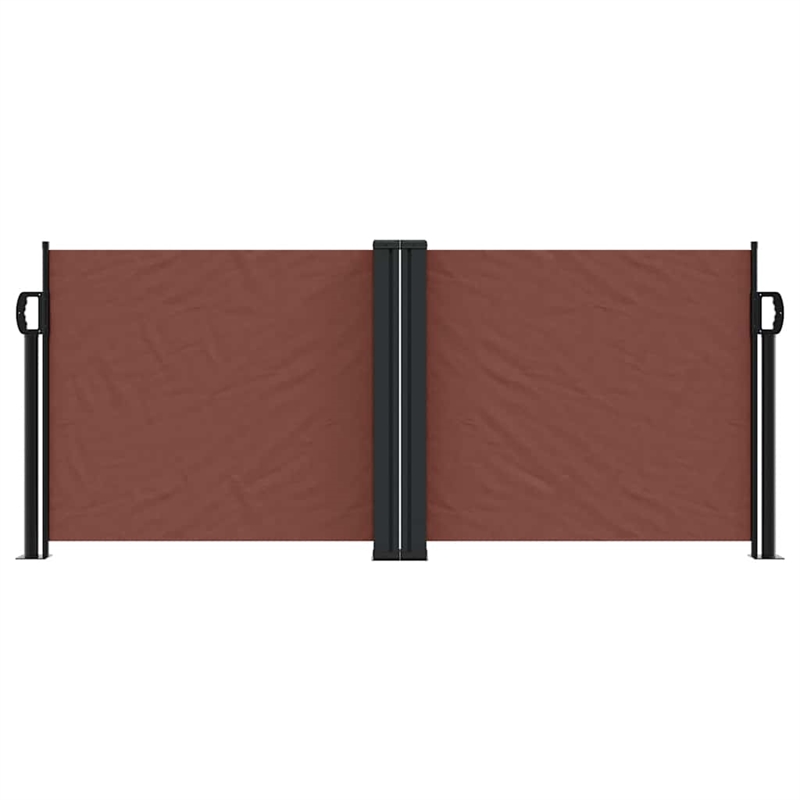 vidaXL 39.4x393.7 in Retractable Side Awning in Brown