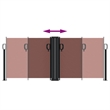 vidaXL 39.4x393.7 in Retractable Side Awning in Brown