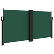vidaXL Retractable Side Awning with PU Coating in Dark Green