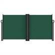 vidaXL Retractable Side Awning with PU Coating in Dark Green