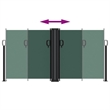 vidaXL Retractable Side Awning with PU Coating in Dark Green