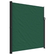 vidaXL Retractable Side Awning with PU Coating in Dark Green