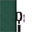 vidaXL Retractable Side Awning with PU Coating in Dark Green