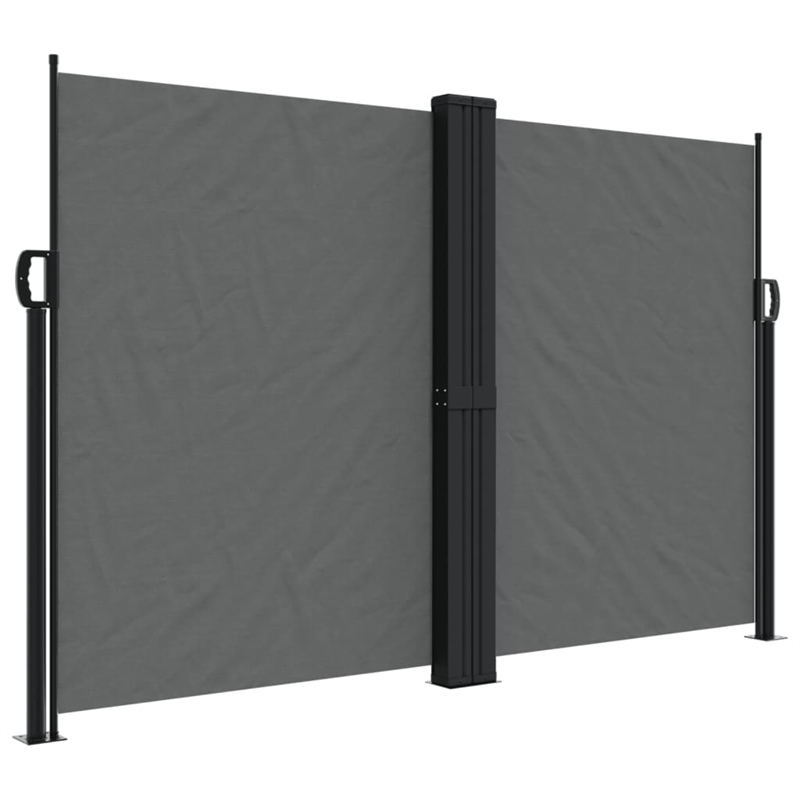 vidaXL Retractable Side Awning with PU Coating in Anthracite